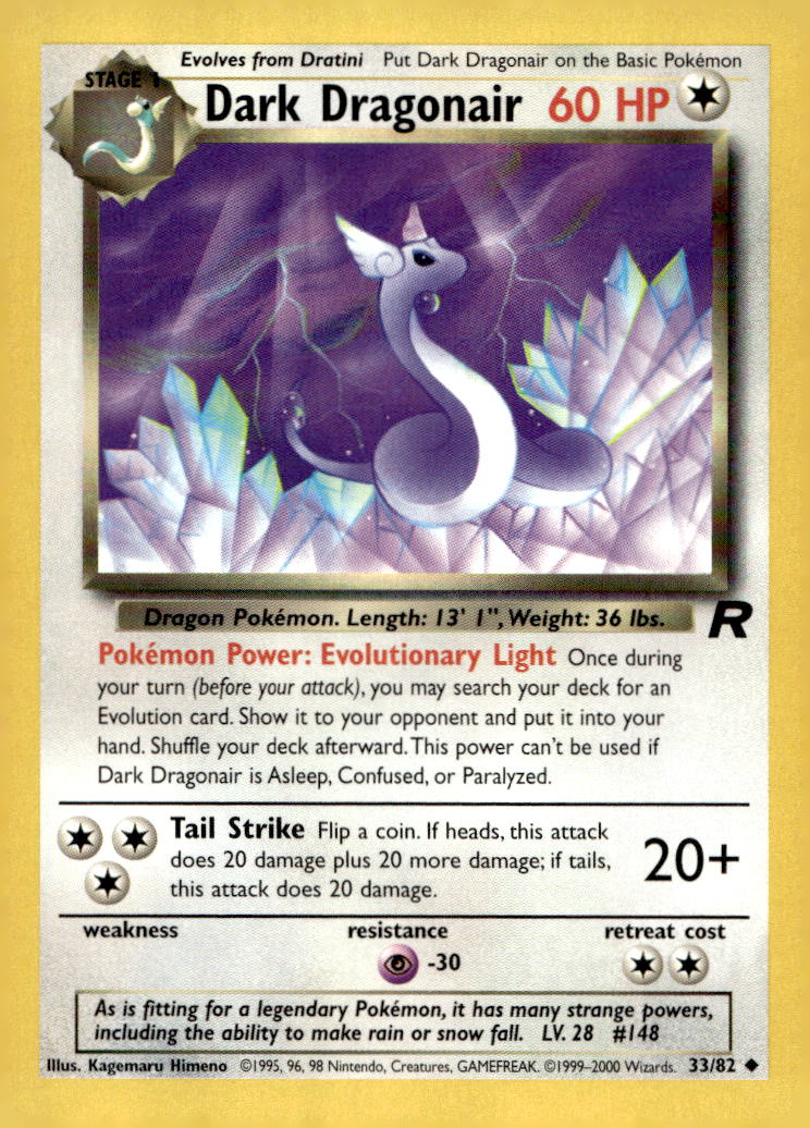 Dark Dragonair TR 33/82 NM