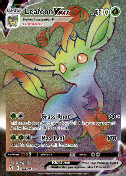 Leafeon VMAX (Secret) SWSH07 204/203 DMG