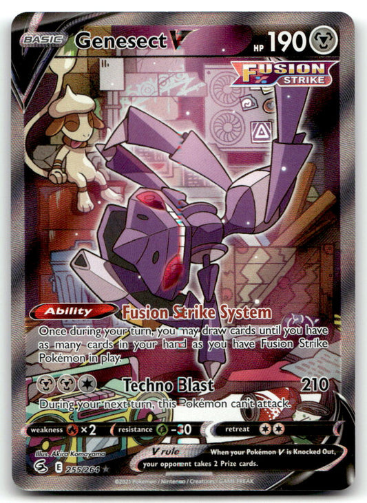 Genesect V (Alternate Full Art) SWSH08 255/264 NM