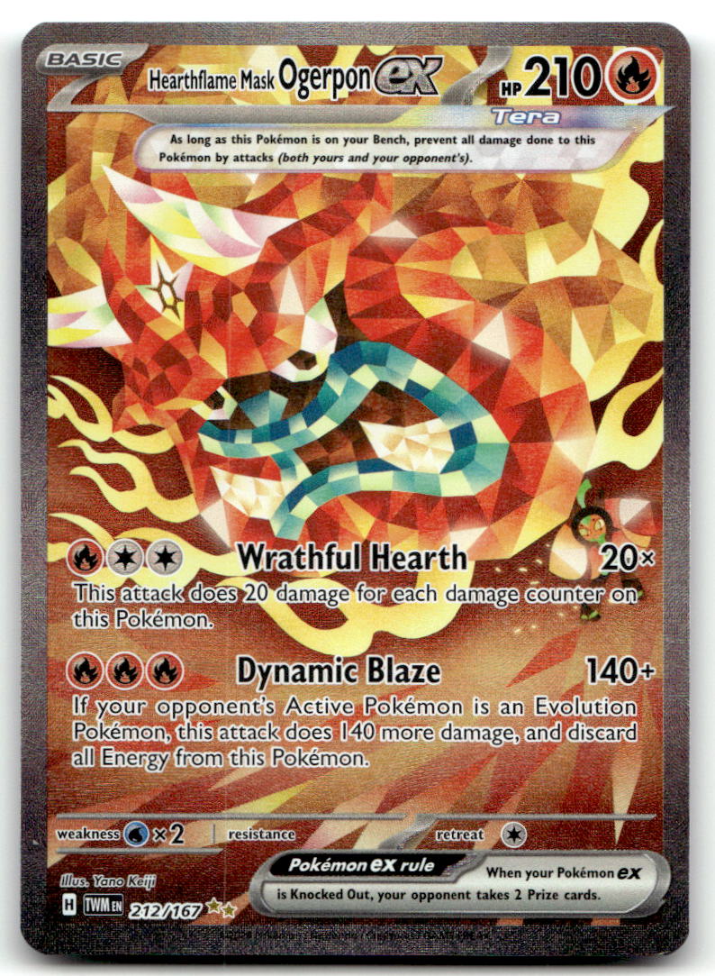 Hearthflame Mask Ogerpon ex TWM 212/167 NM