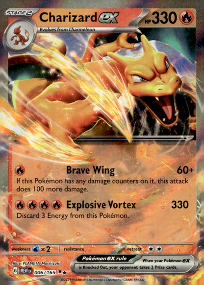 Charizard ex MEW 006/165 LP