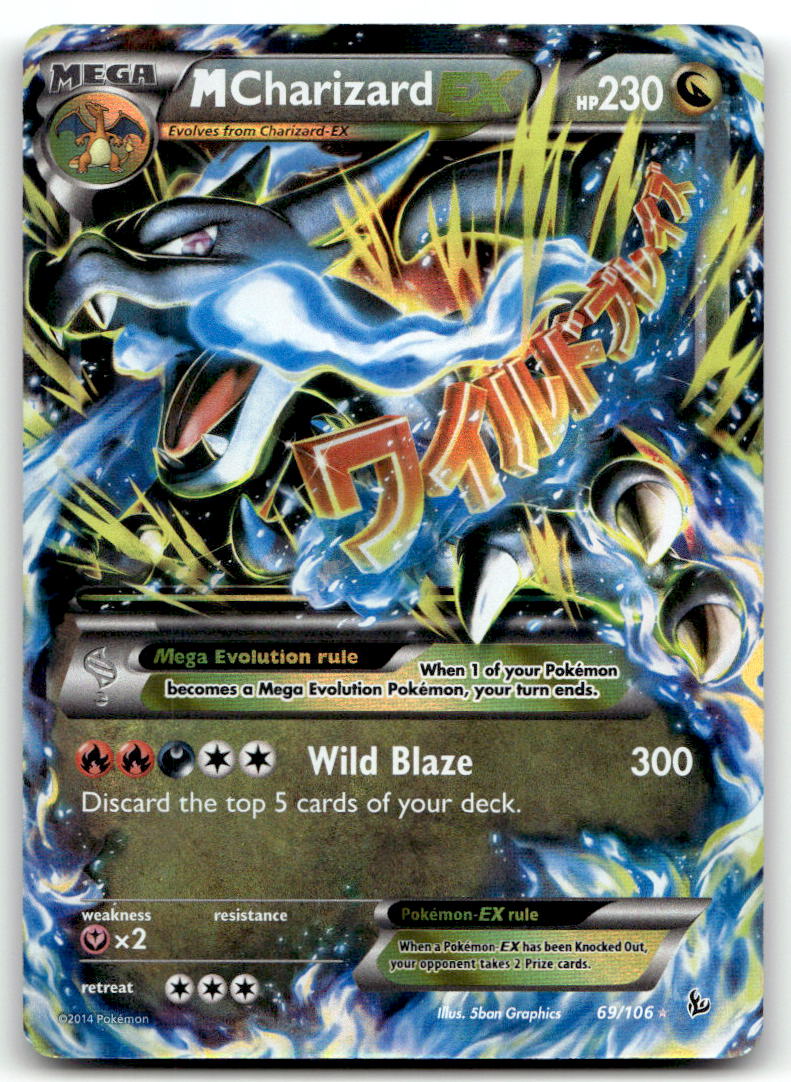 M Charizard EX (X) FLF 69/106 NM