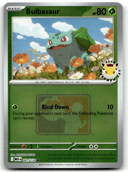 Bulbasaur (Pokemon Day 2026) MCAP 001/132 NM