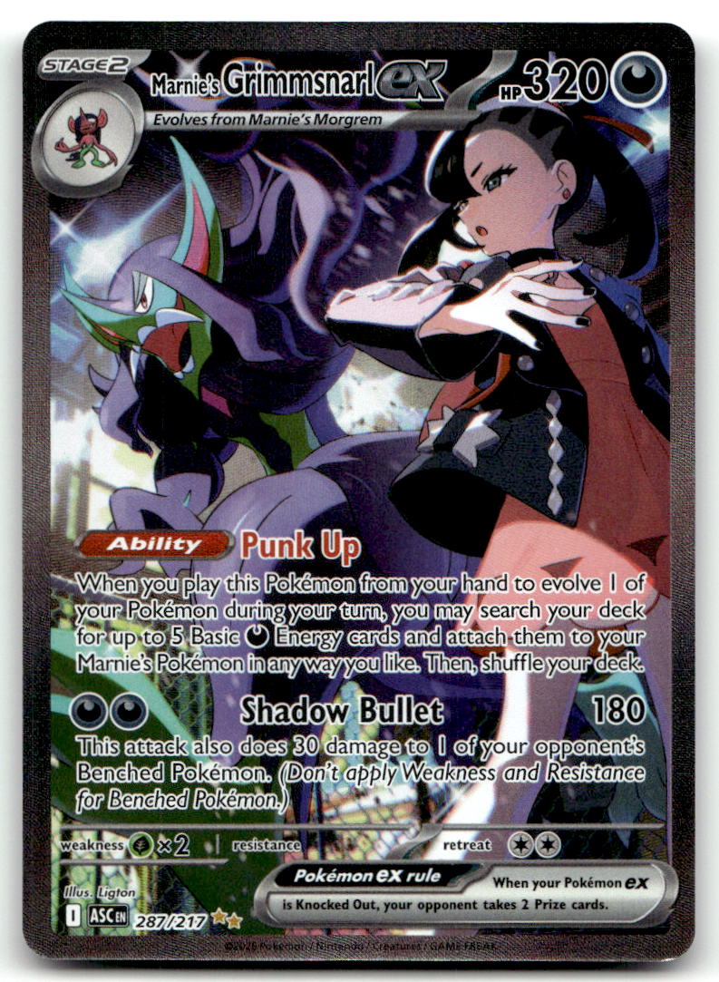 Marnie's Grimmsnarl ex ASC 287/217 NM