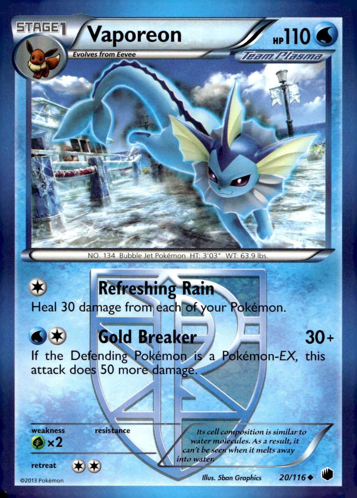 Vaporeon (Team Plasma) PLF 20/116 LP