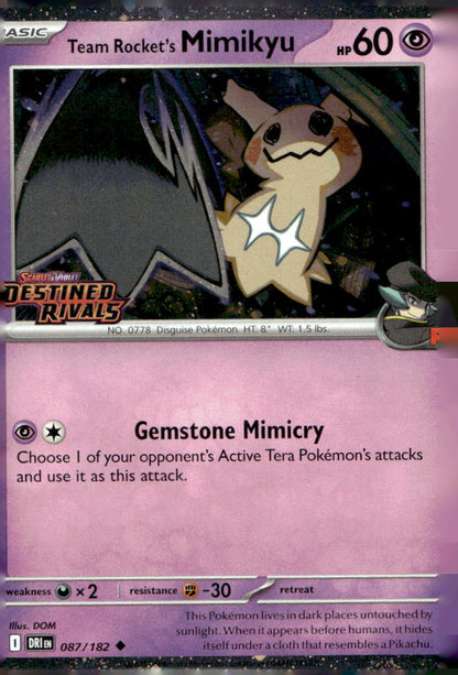 Team Rocket's Mimikyu (Prerelease) MCAP 087/182 NM