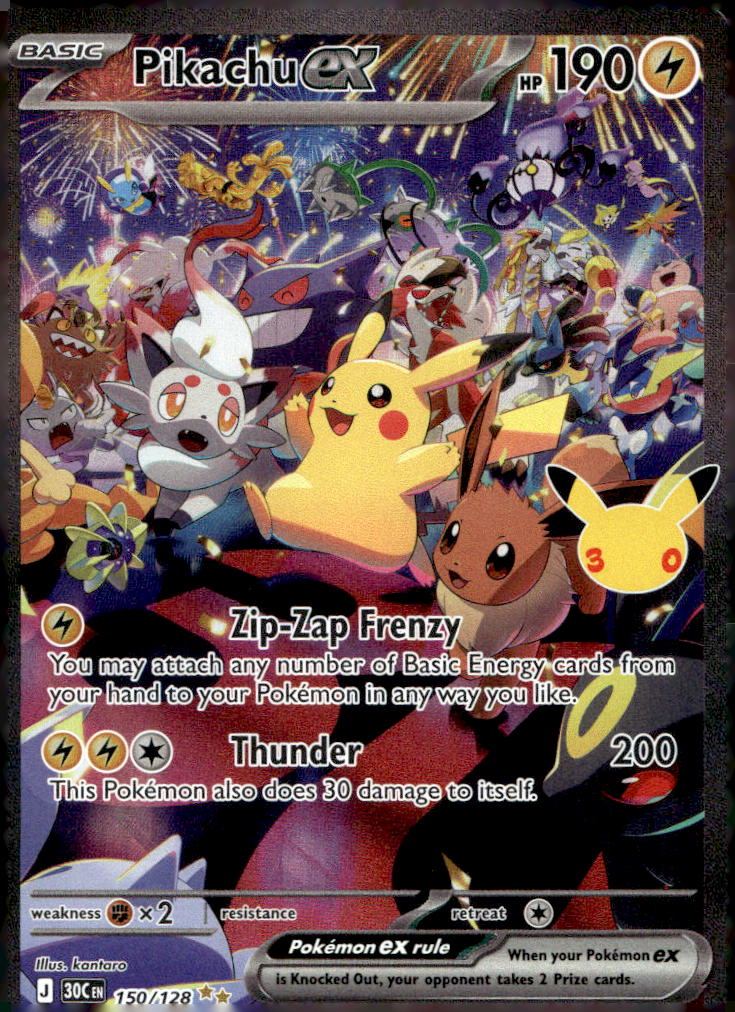 Pikachu ex 30C 150/128 NM