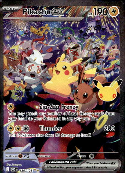 Pikachu ex 30C 150/128 NM