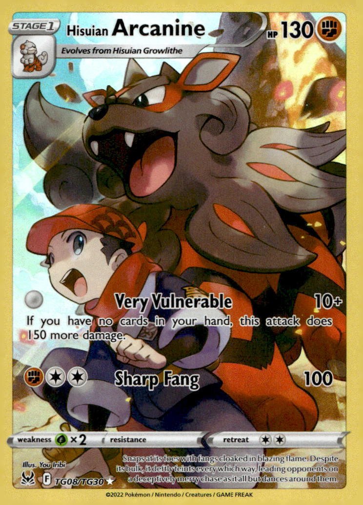 Hisuian Arcanine SWSH11: TG TG08/TG30 NM