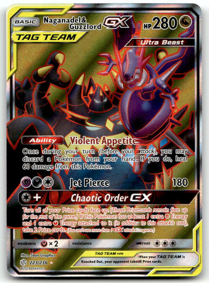 Naganadel & Guzzlord GX (Full Art) SM12 223/236 NM