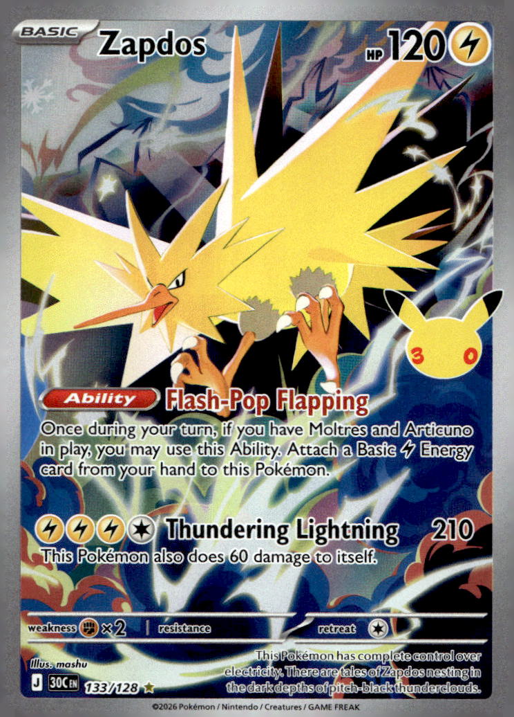 Zapdos 30C 133/128 NM