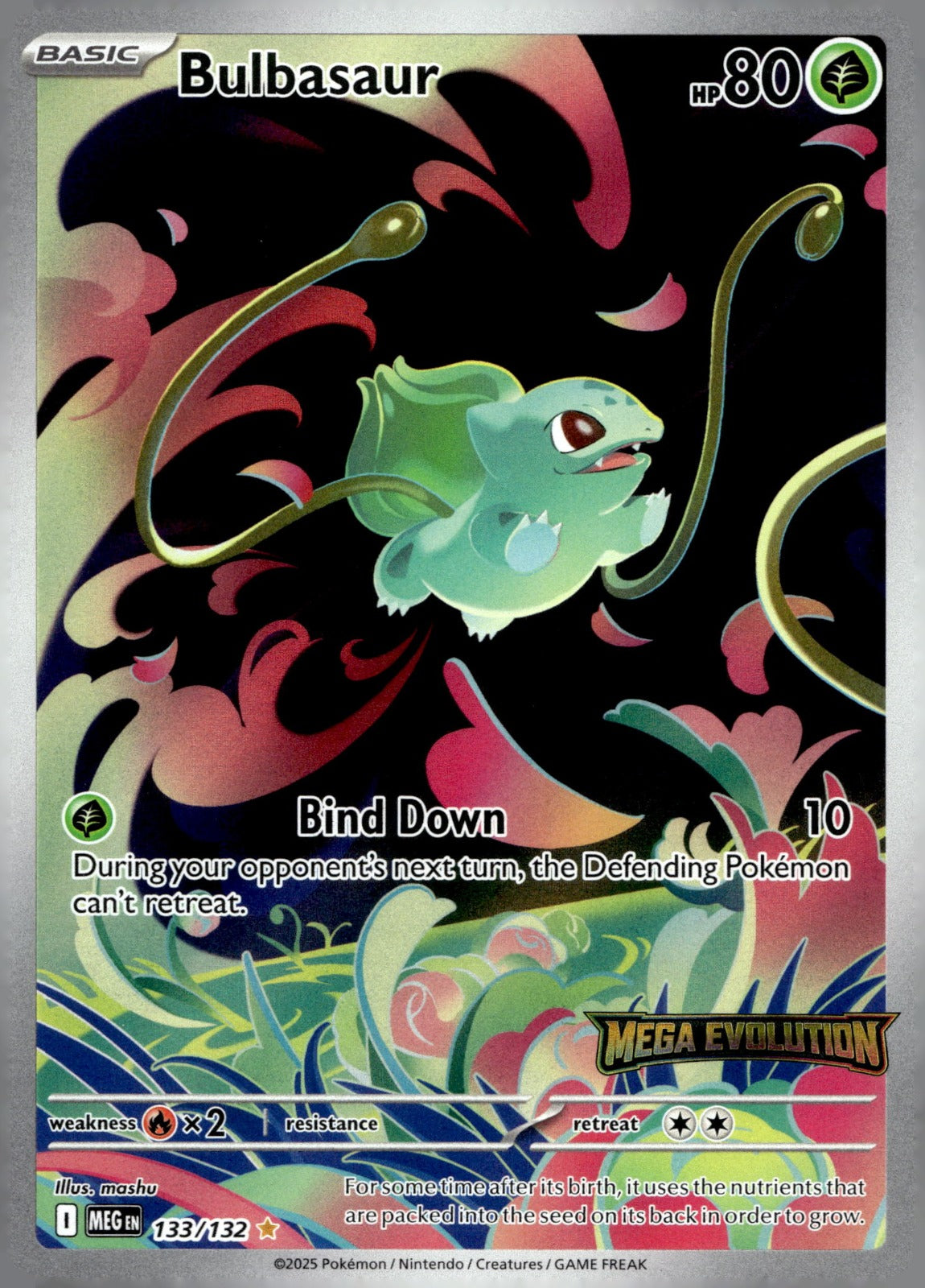 Bulbasaur (Mega Evolution Stamped) MCAP 133/132 NM