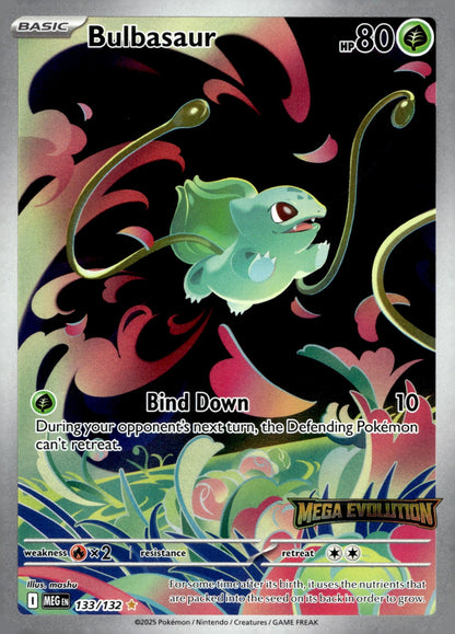 Bulbasaur (Mega Evolution Stamped) MCAP 133/132 NM