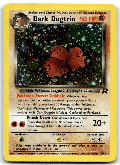 Dark Dugtrio (6) TR 06/82 NM