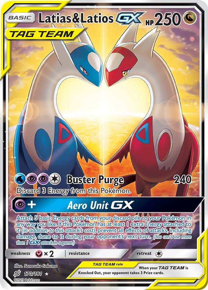 Latias & Latios GX (Alternate Full Art) SM9 170/181 MP