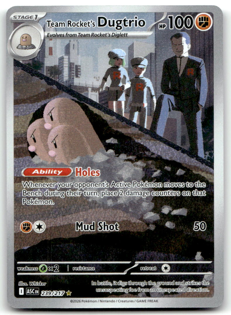 Team Rocket's Dugtrio ASC 239/217 NM