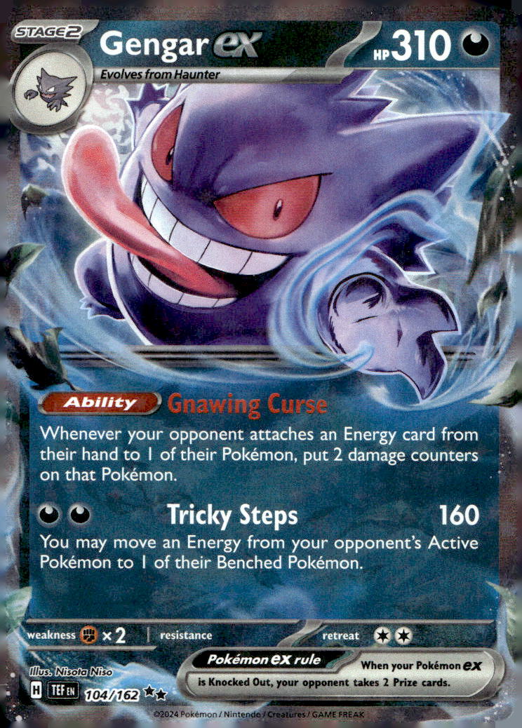Gengar ex TEF 104/162 NM