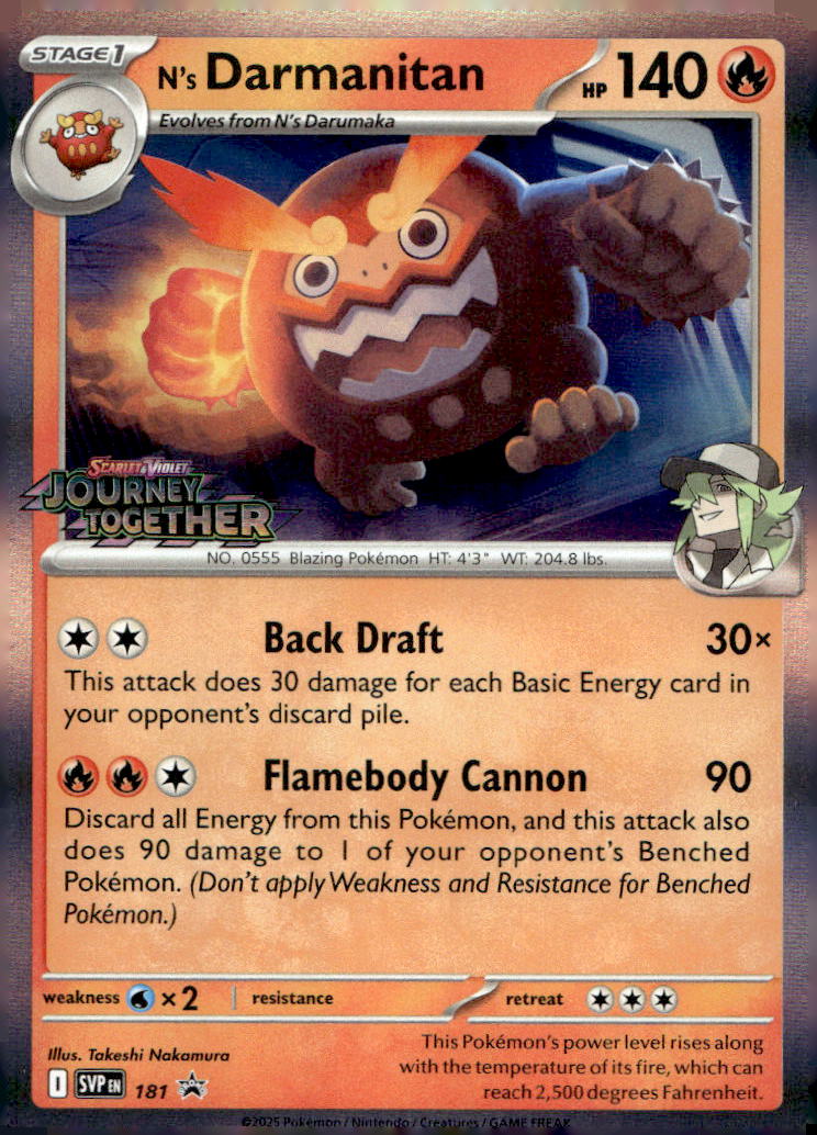 N's Darmanitan (Prerelease) SVP 181 NM
