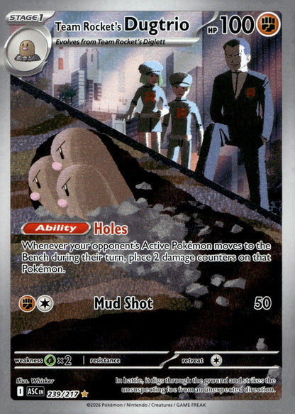Team Rocket's Dugtrio ASC 239/217 NM
