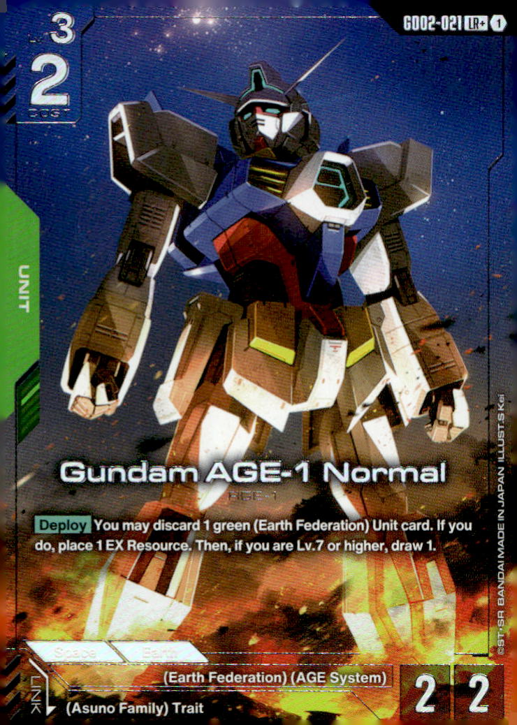 Gundam AGE-1 Normal (LR+) Holo LR+ Dual Impact GD02-021 NM