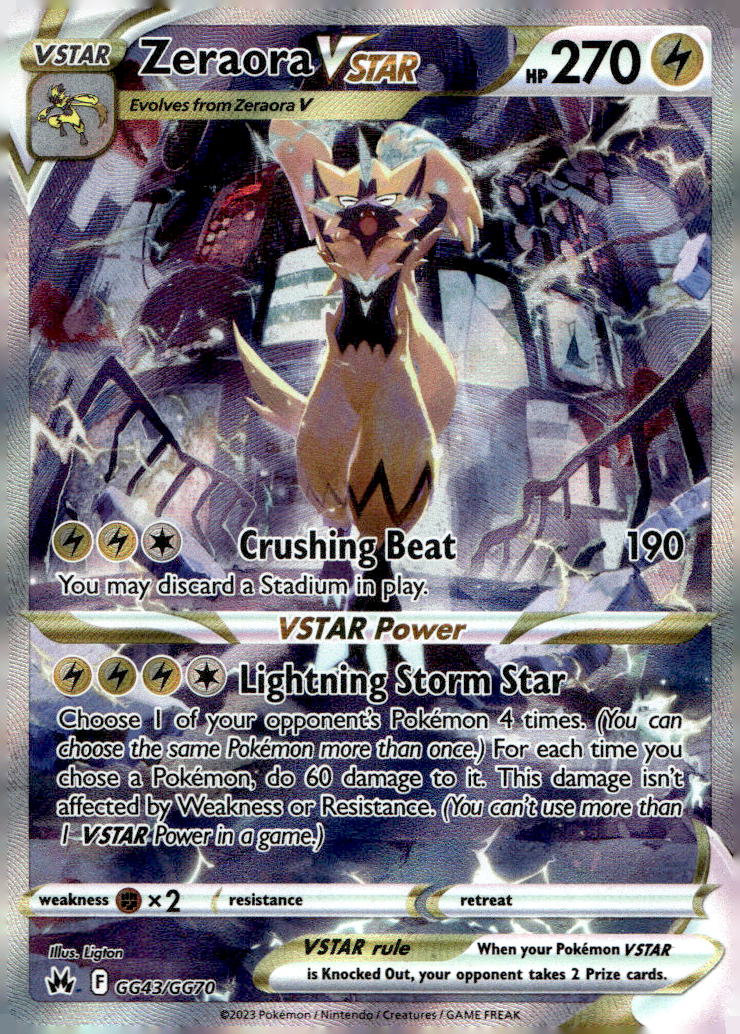 Zeraora VSTAR CRZ:GG GG43/GG70 NM
