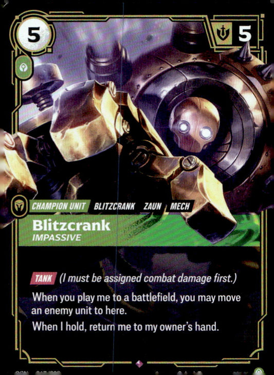 Blitzcrank, Impassive OGN 067/298 Rare NM