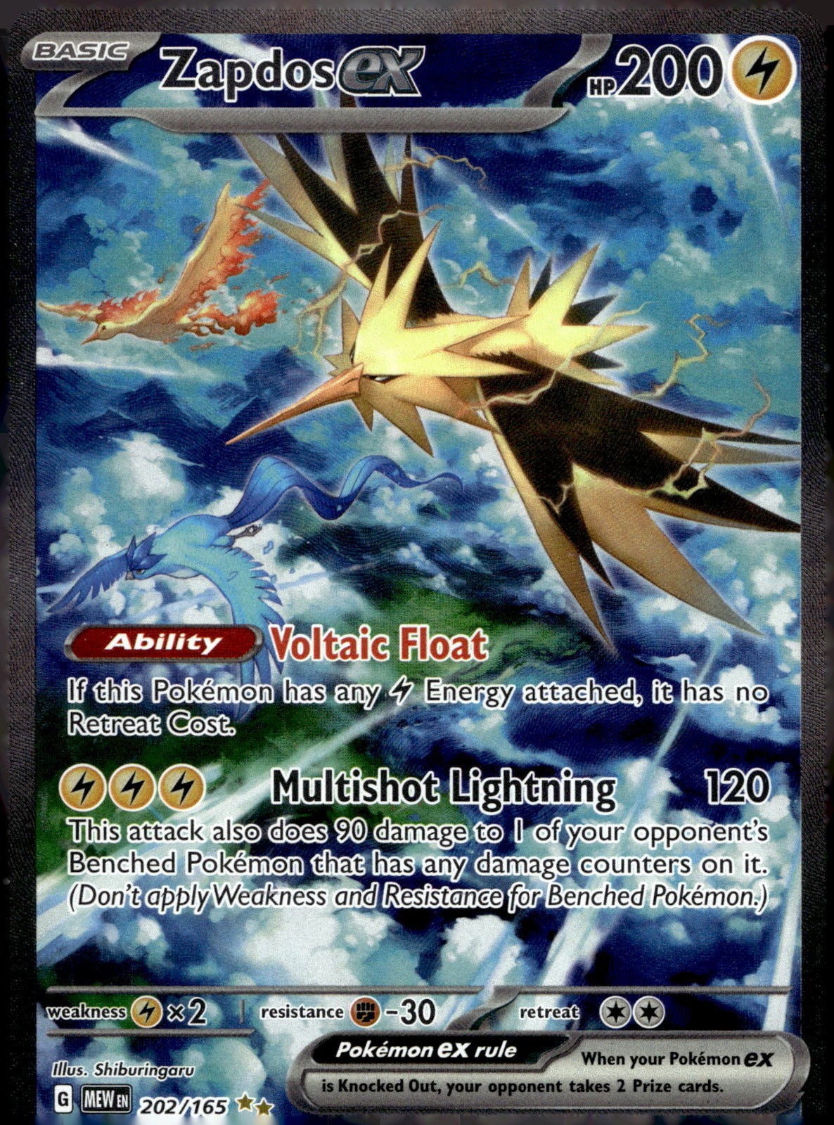 Zapdos ex MEW 202/165 NM
