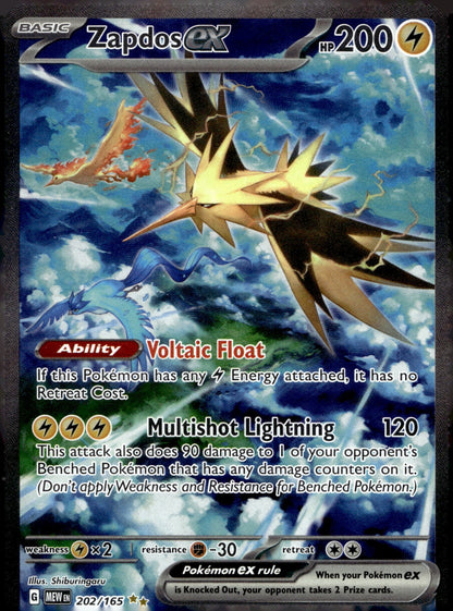 Zapdos ex MEW 202/165 NM