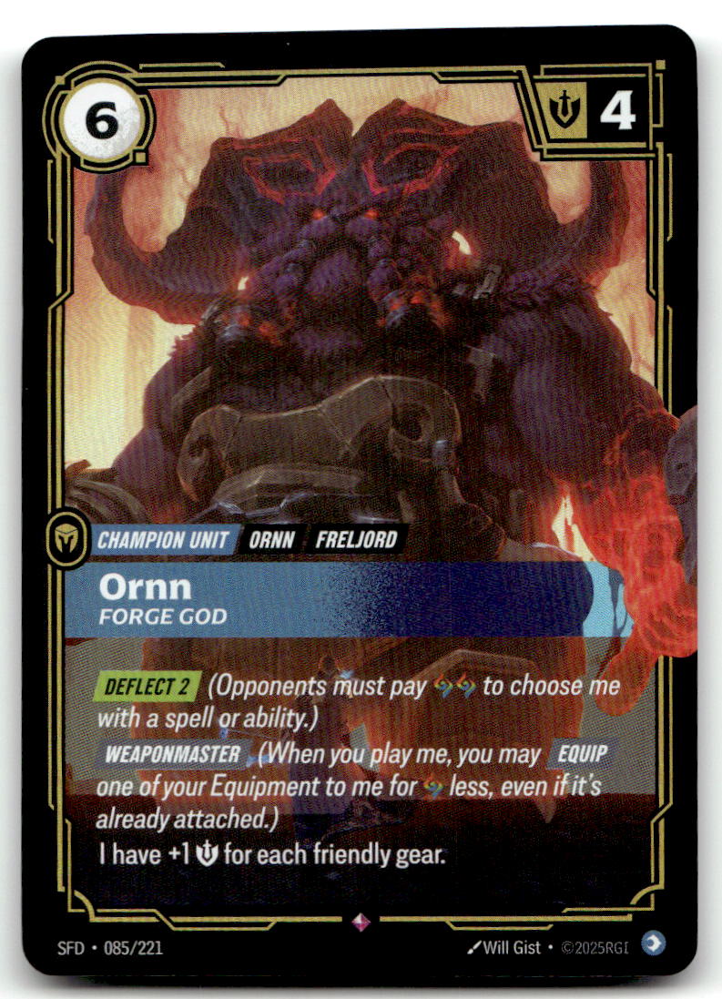Ornn - Forge God SFD 085/221 Rare NM