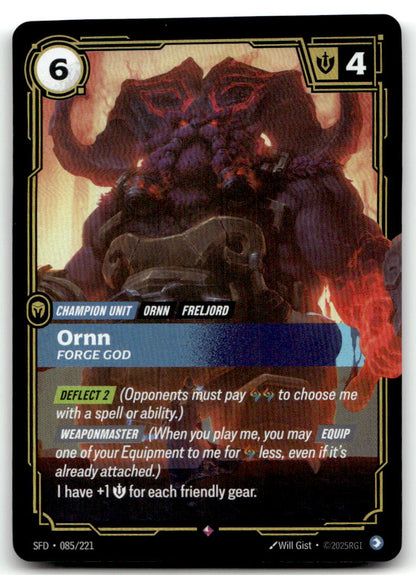 Ornn - Forge God SFD 085/221 Rare NM