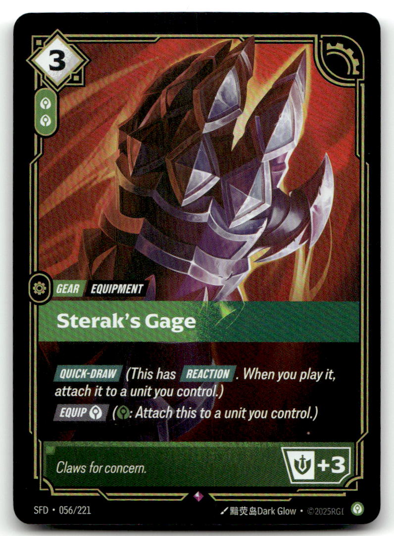 Sterak's Gage SFD 056/221 Rare NM