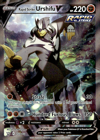 Rapid Strike Urshifu V (Alternate Full Art) SWSH05 153/163 LP