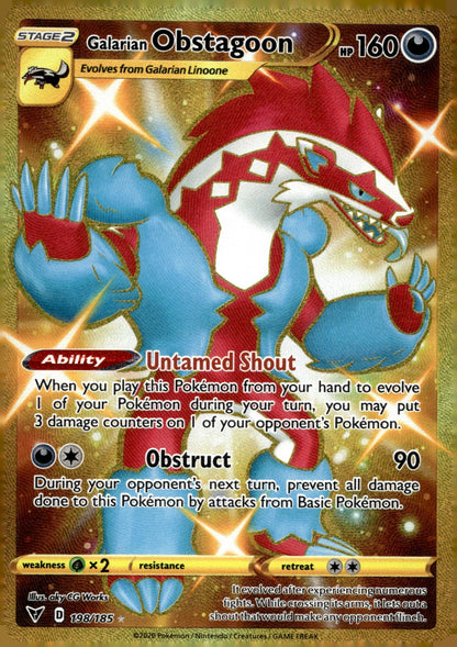 Galarian Obstagoon (Secret) SWSH04 198/185 NM