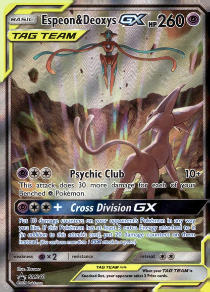 Espeon & Deoxys GX SMP SM240 LP