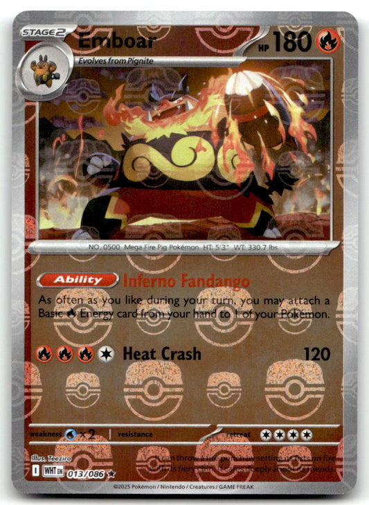 Emboar (Master Ball Pattern) WHT 013/086 NM