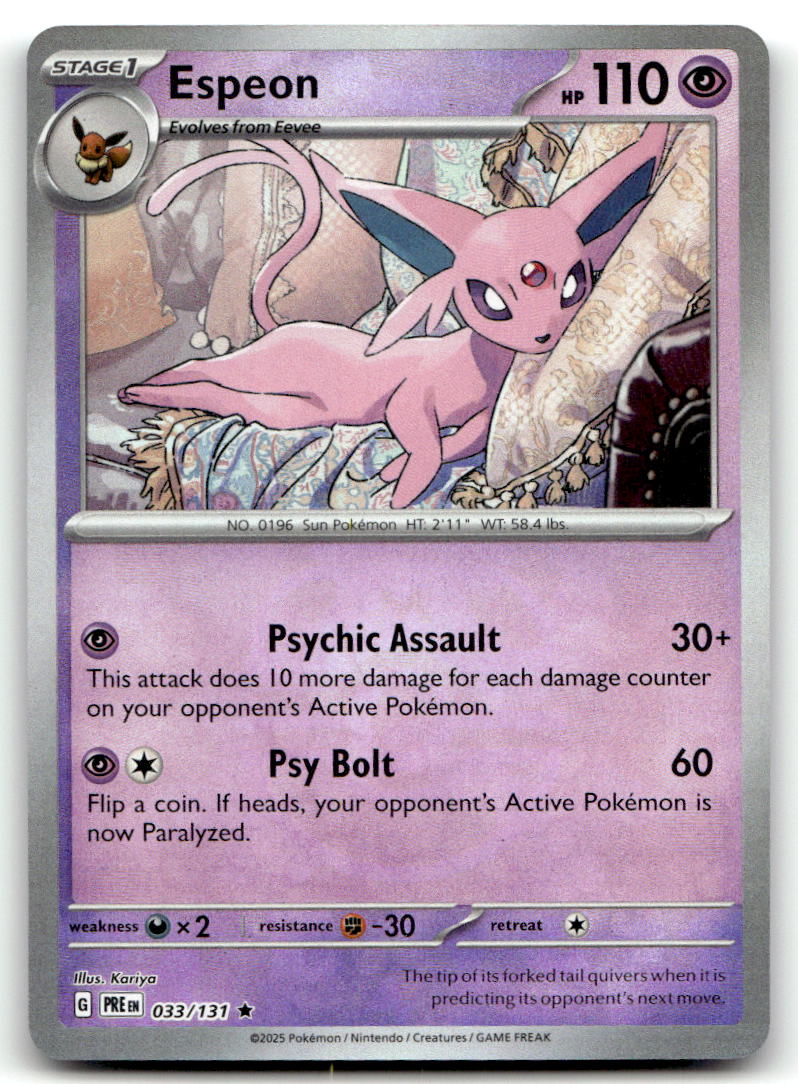 Espeon (Master Ball Pattern) PRE 033/131 NM