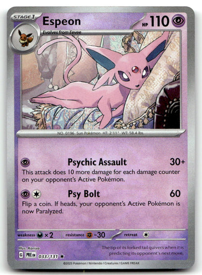 Espeon (Master Ball Pattern) PRE 033/131 NM