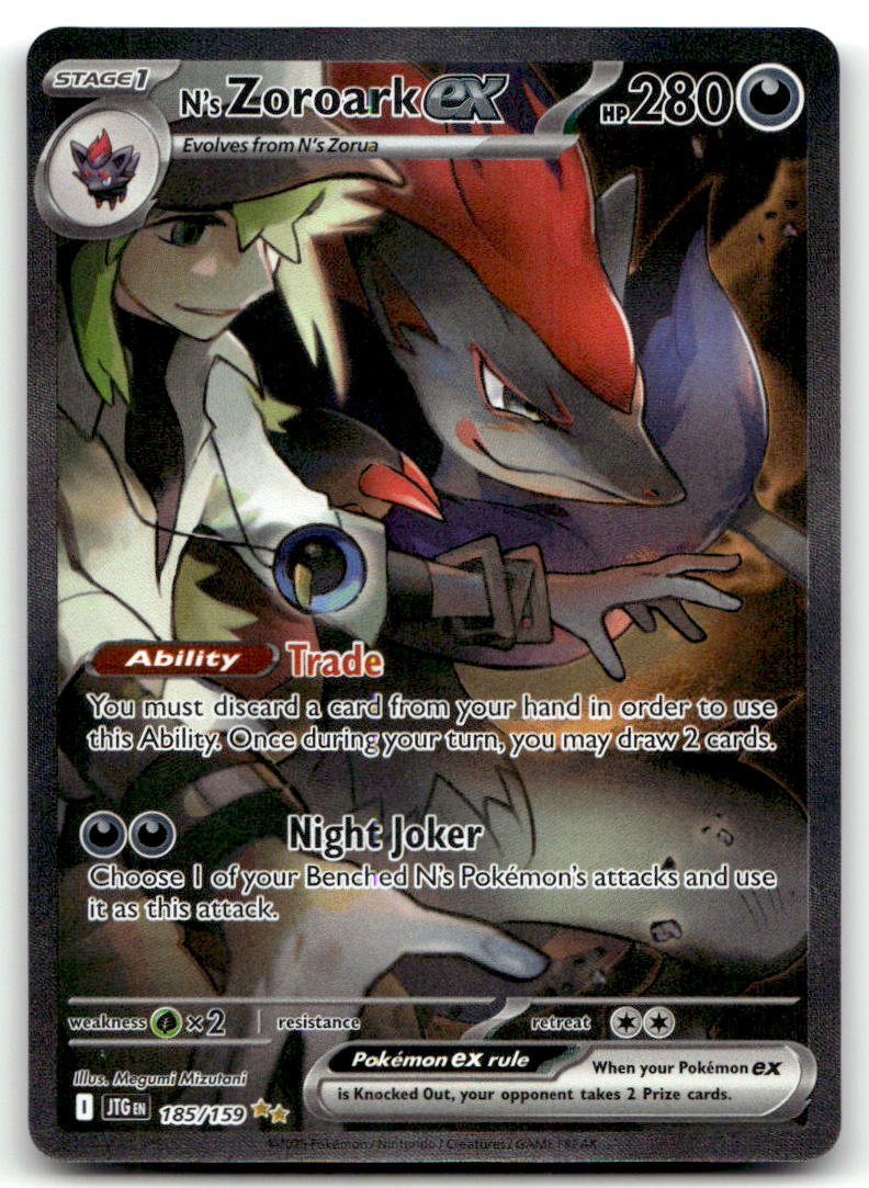 N's Zoroark ex JTG 185/159 NM
