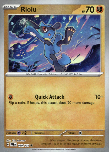 Riolu (Master Ball Pattern) PRE 050/131 NM