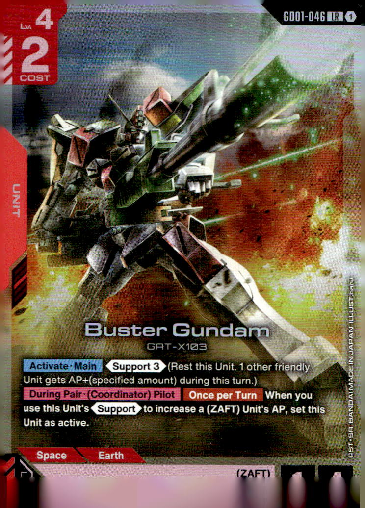 Buster Gundam Holo Legend Rare Newtype Rising GD01-046 NM