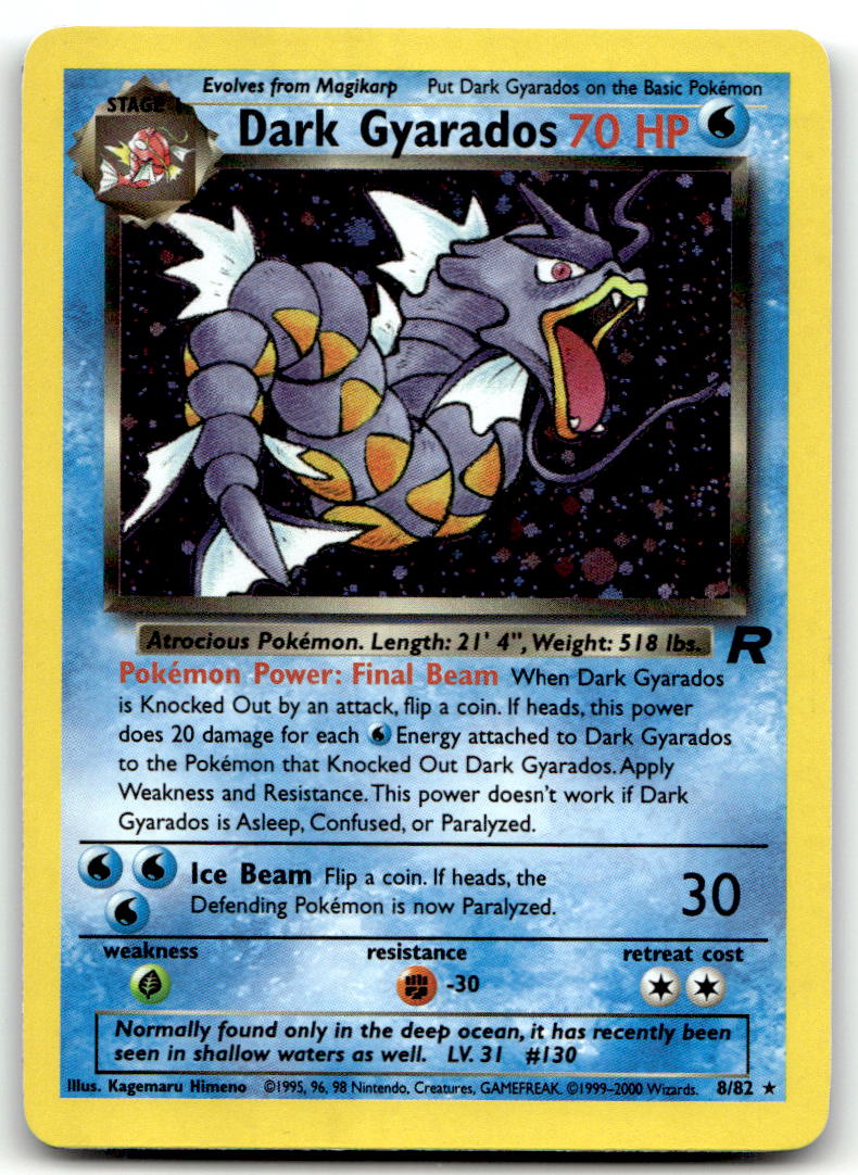 Dark Gyarados (8) TR 08/82 NM