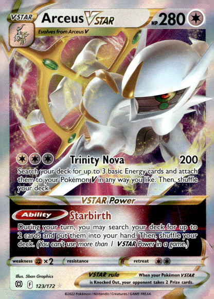 Arceus VSTAR SWSH09 123/172 NM