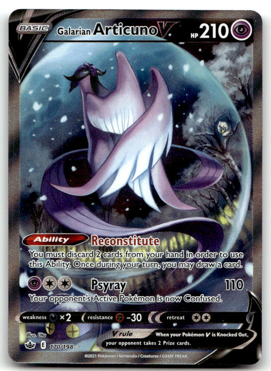 Galarian Articuno V (Alternate Full Art) SWSH06 170/198 NM