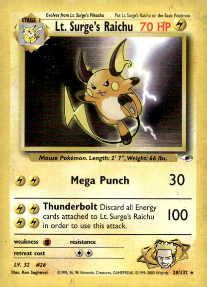 Lt. Surge's Raichu G1 028/132 HP