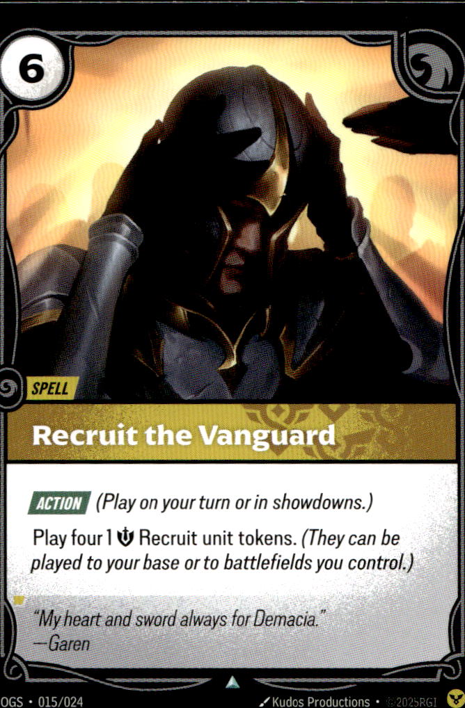 Recruit the Vanguard OGS 015/024 Uncommon NM