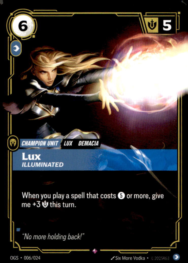 Lux, Illuminated OGS 006/024 Rare NM