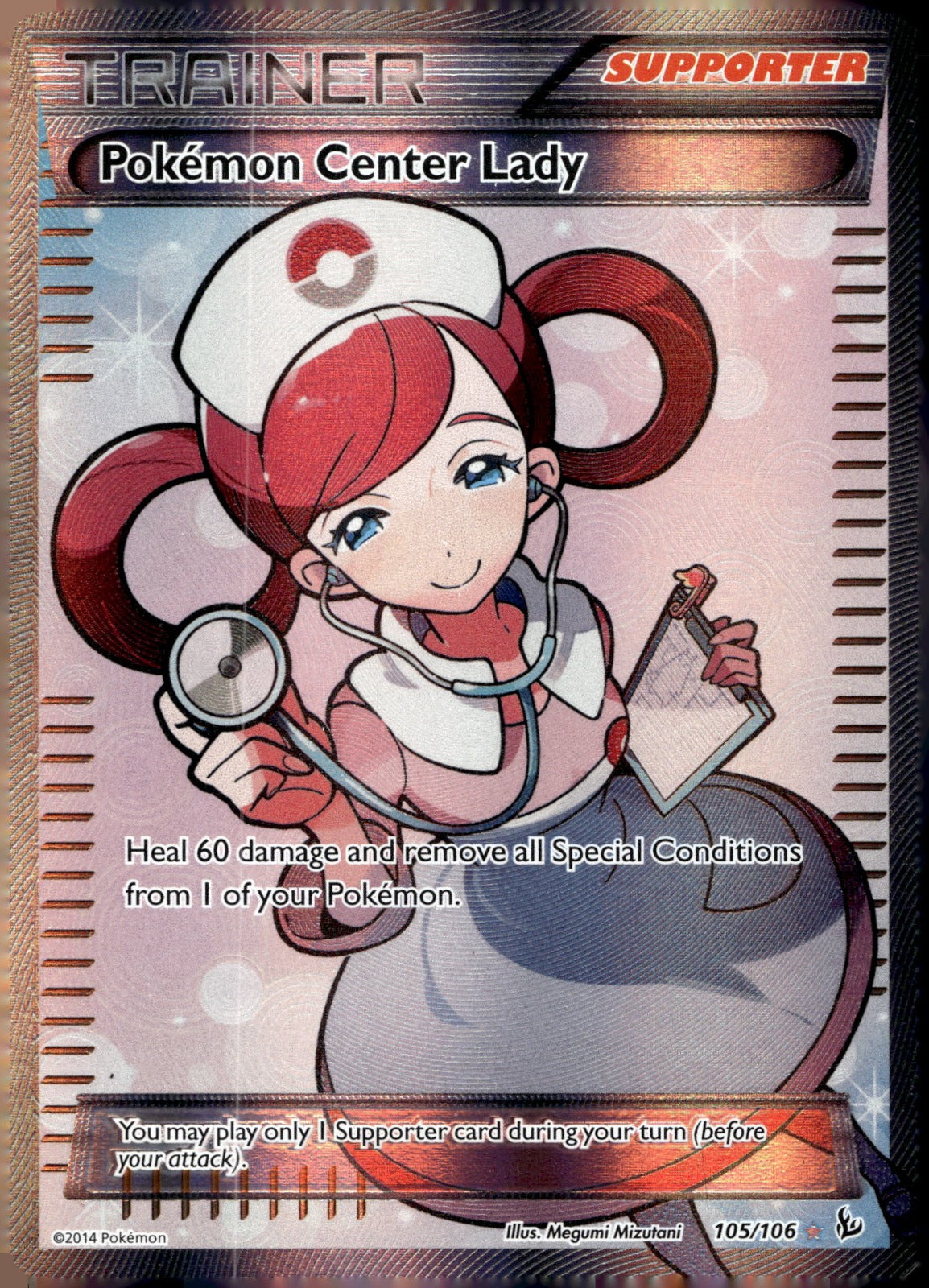 Pokemon Center Lady (105 Full Art) FLF 105/106 NM