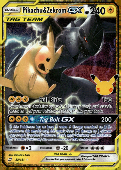Pikachu & Zekrom GX 30C 33/181 NM