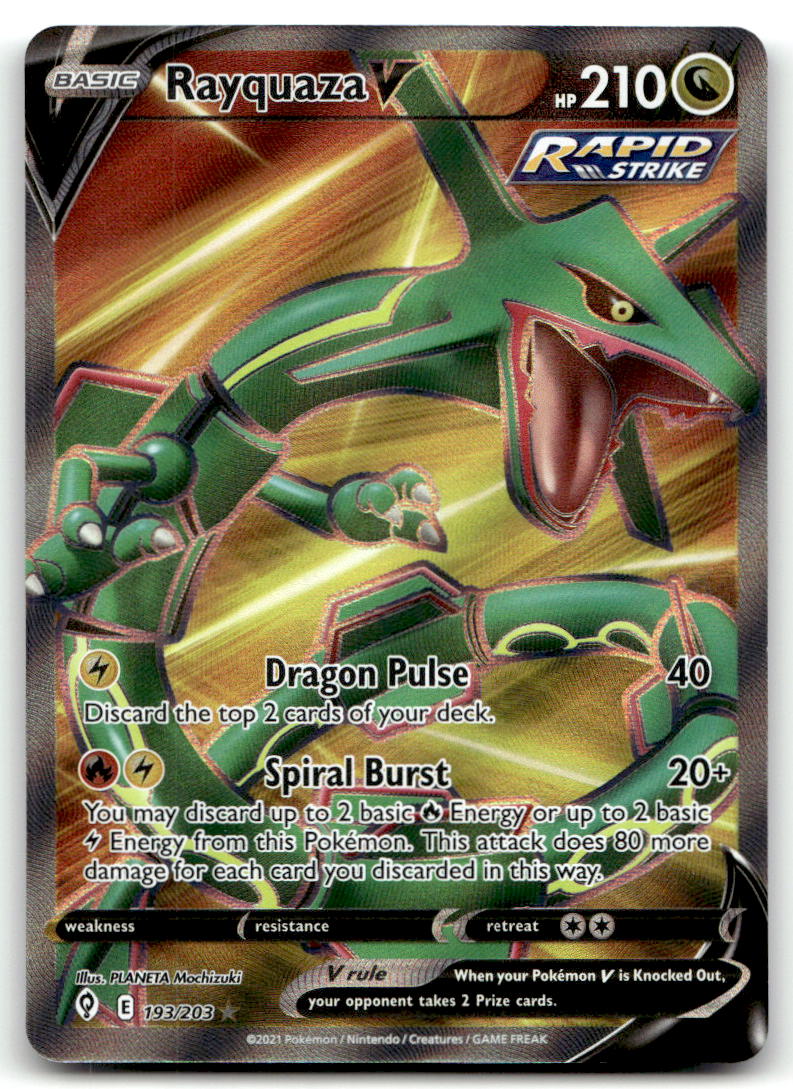 Rayquaza V (Full Art) SWSH07 193/203 NM