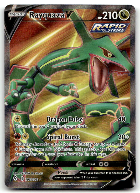 Rayquaza V (Full Art) SWSH07 193/203 NM